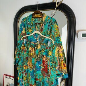 Colorful Frida Kahlo print Women's Pajama Set